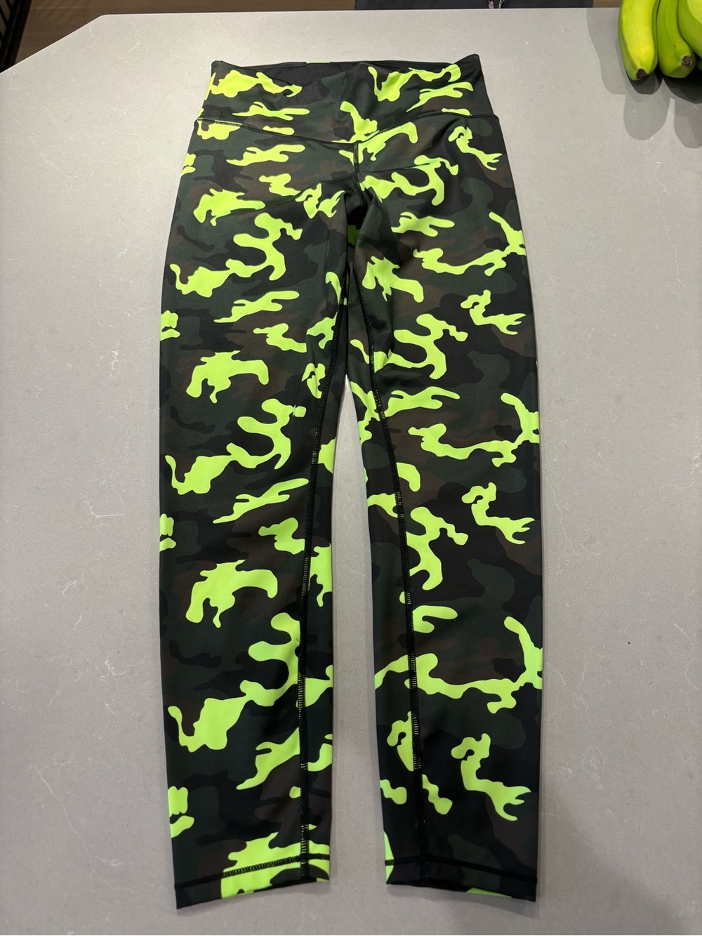 FP Movement by Free People Neon Green & Black Camo Leggings
